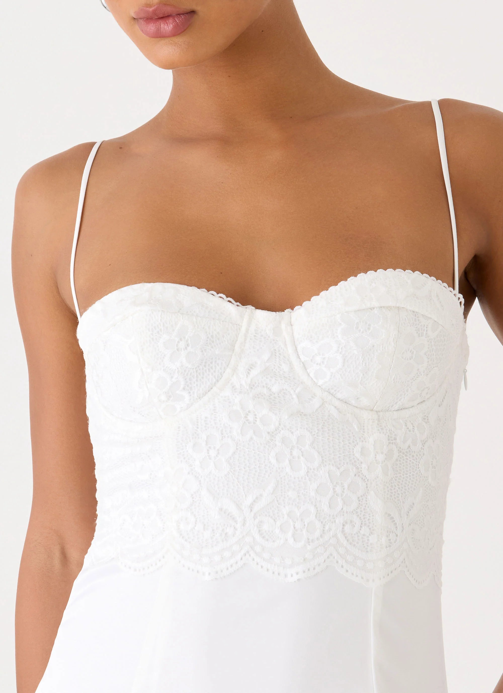 Aloura Lace Mini Dress - White