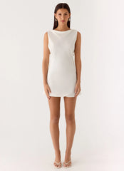 Tuscan Glow Chiffon Mini Dress - Ivory