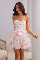 Sunlit Serendipity Strapless Mini Dress Floral