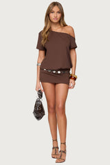 Dorie Off Shoulder Cut Out Mini Dress