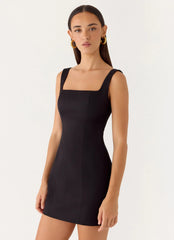 Brief Tension Mini Dress - Black