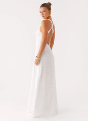 Kiana Halter Maxi Dress - White