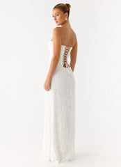 Already Know Lace Maxi Dress - White