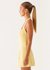 Remi Halter Mini Dress - Yellow