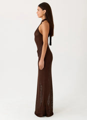 Saoirse Knit Maxi Dress - Chocolate