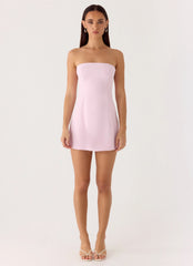 Della Strapless Mini Dress - Pink