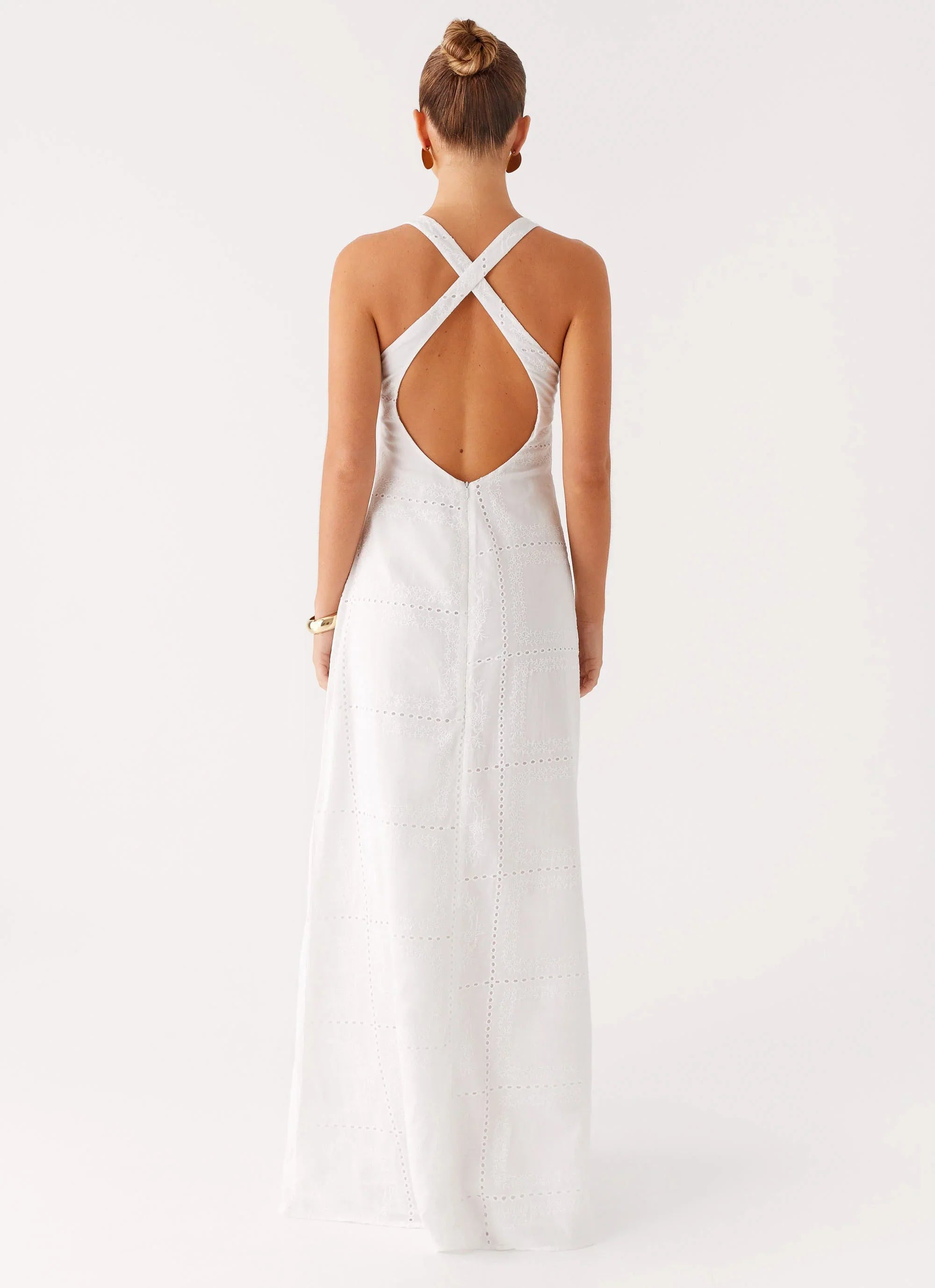 Kiana Halter Maxi Dress - White