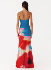 Iroha Strapless Maxi Dress - Twilight Petal