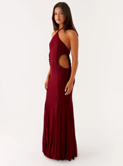 Jemima Maxi Dress - Raspberry Wine