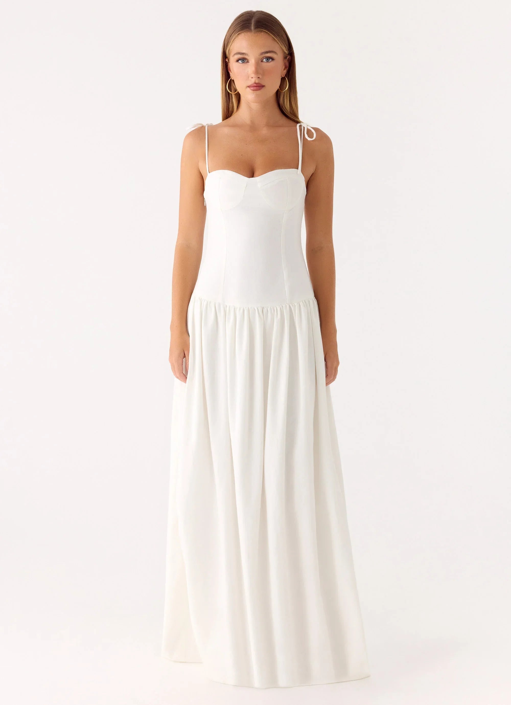Giovanna Linen Maxi Dress - White