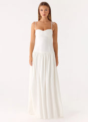Giovanna Linen Maxi Dress - White