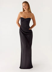 Emory Corset Maxi Dress - Black