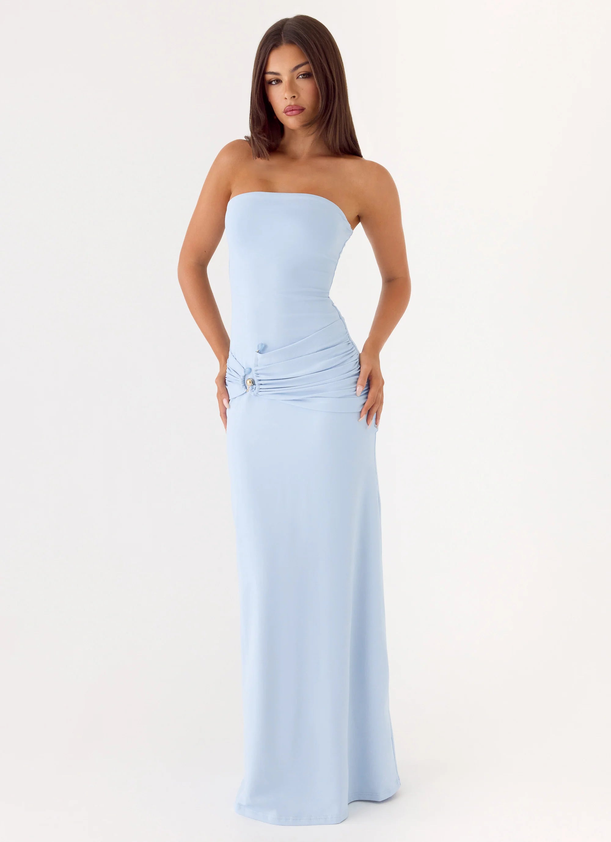 Dimmi Strapless Maxi Dress - Blue