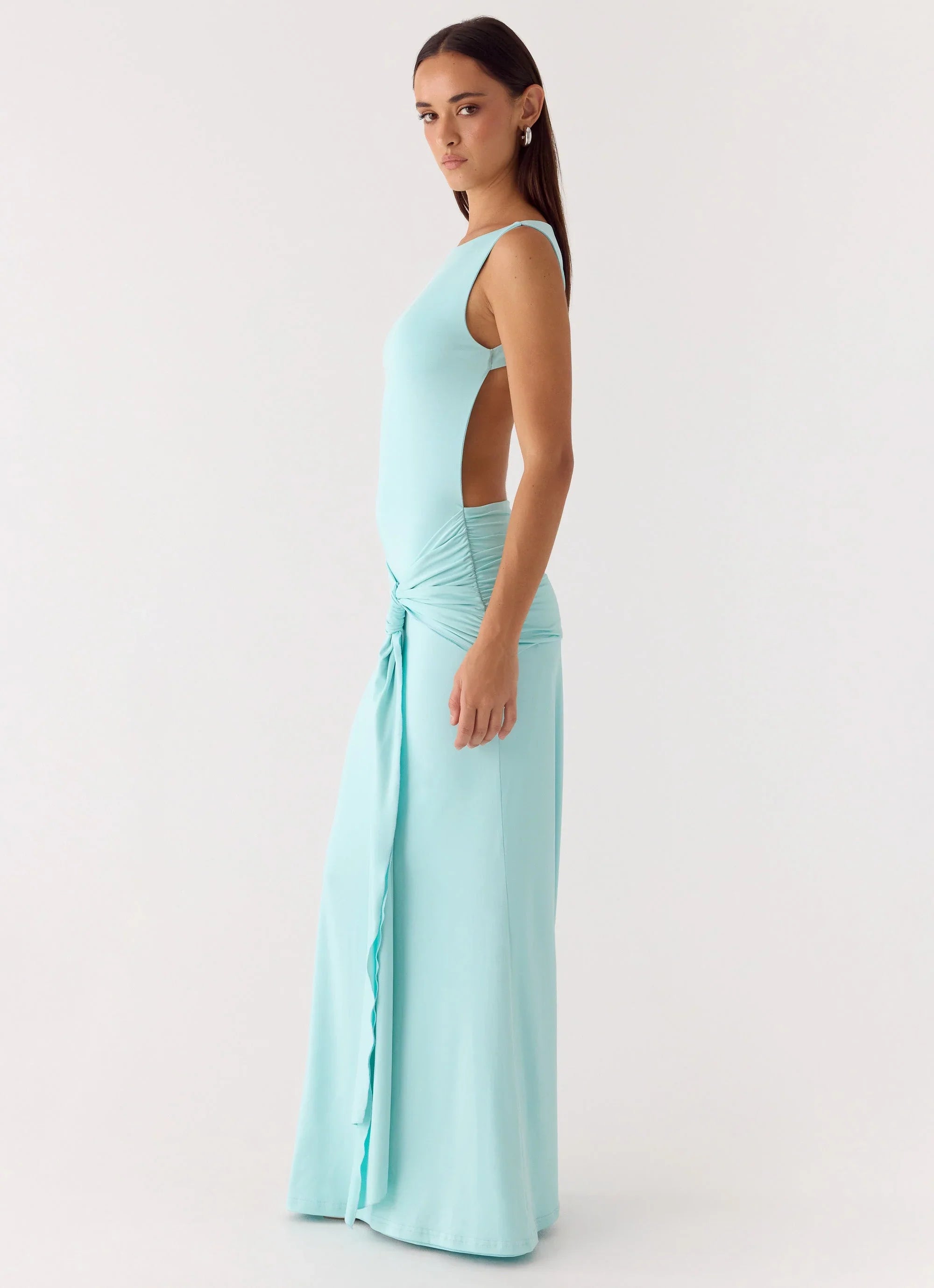 Fault Line Maxi Dress - Aqua