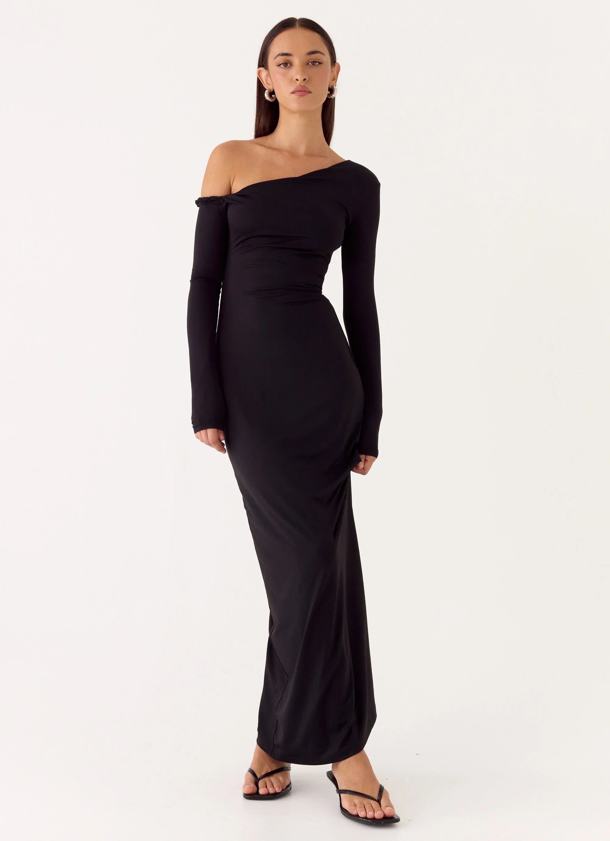Jordana Twist Maxi Dress - Black