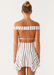 Kirby Mini Dress - Blue Stripe