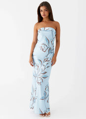 Summer Lover Maxi Dress - Blue Floral