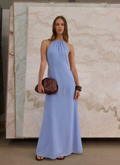 Le Soleil Halter Maxi Dress - Periwinkle