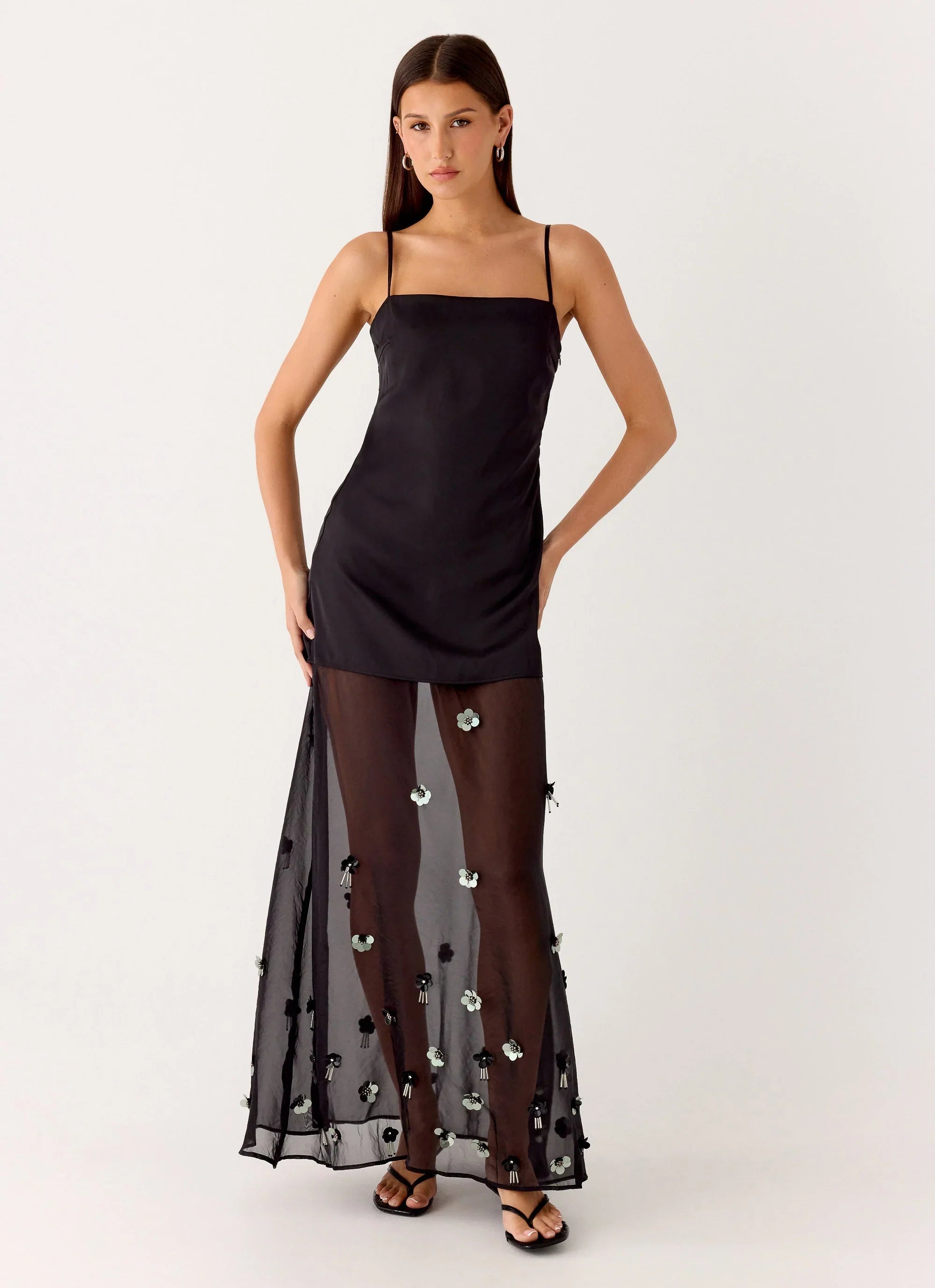 Jesiah Embellished Maxi Dress - Black