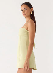 Leah Halter Mini Dress - Sage