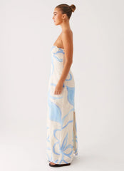 Raiden Maxi Dress - Bloom Wave Print