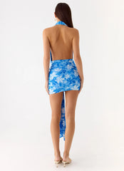 Orchard Mini Dress - Indigo Garden