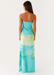 Darcy Maxi Dress - Turquoise Floral