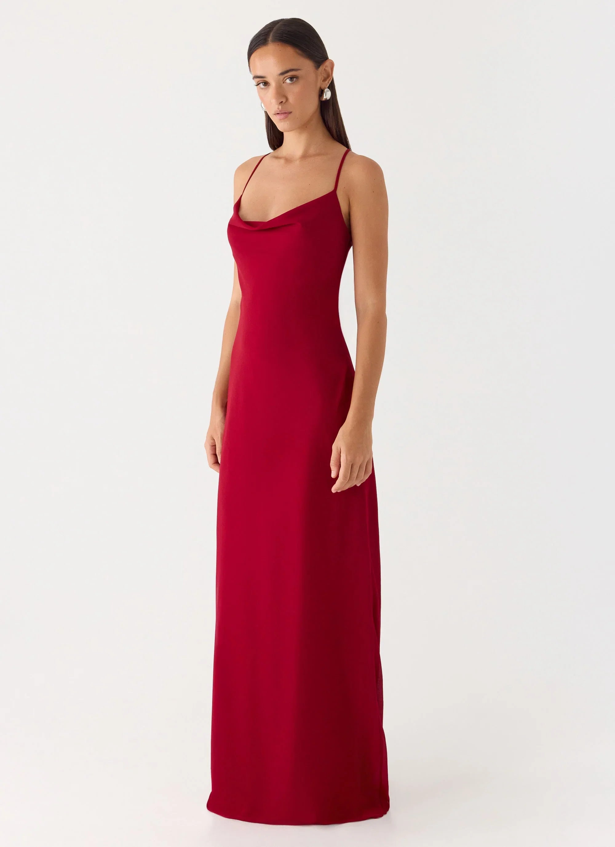 Saria Maxi Dress - Deep Red