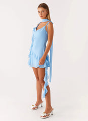 Carina Mini Dress - Blue