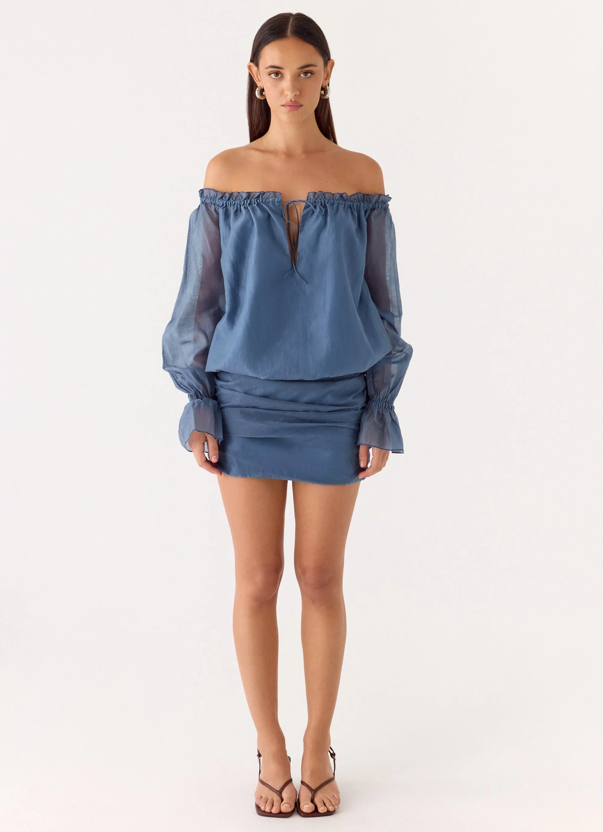 Tedara Mini Dress - Washed Navy