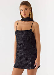 Vision Sequin Mini Dress - Black