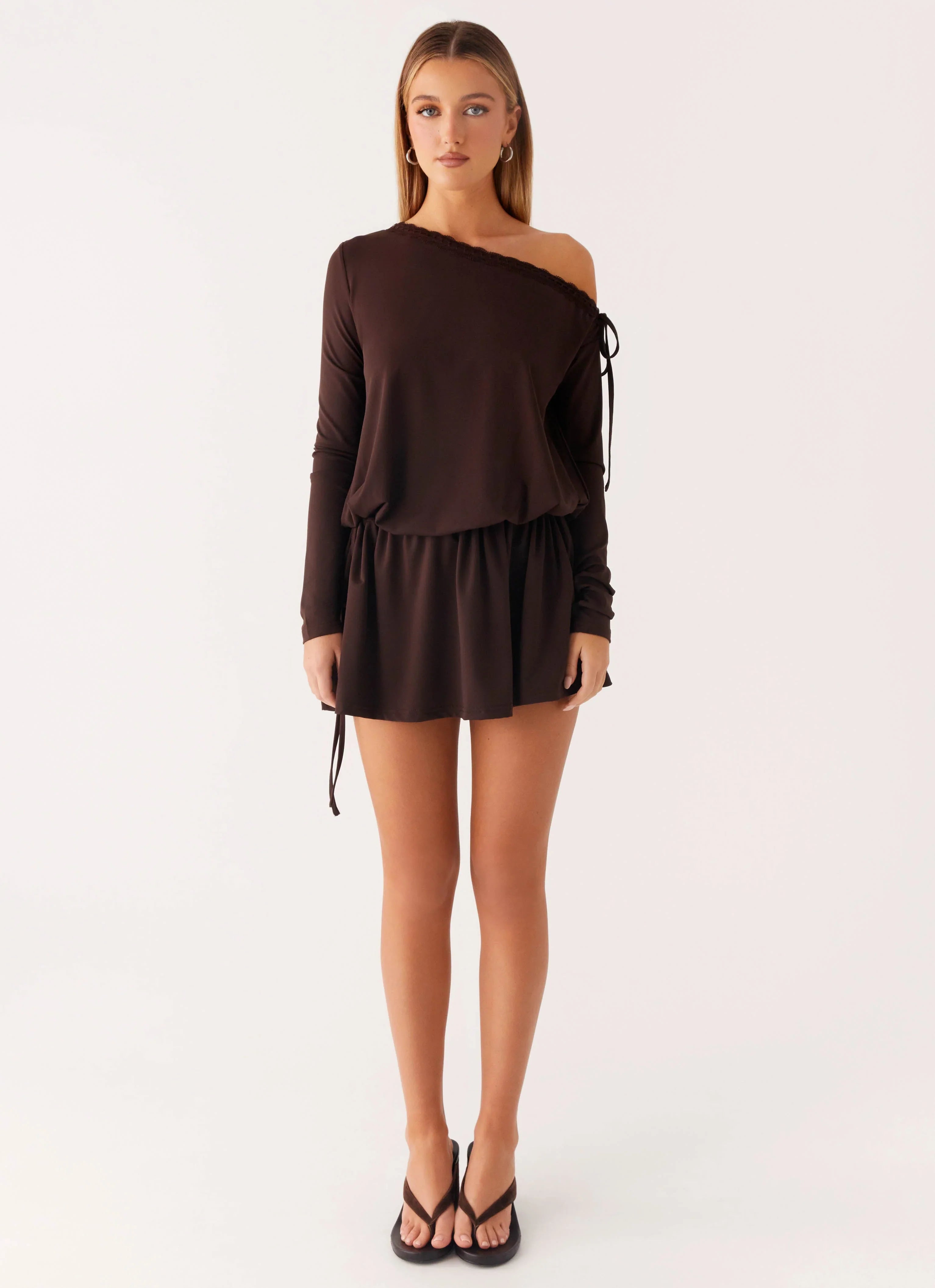 Zinnia Mini Dress - Chocolate