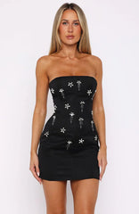 Savage Lust Strapless Mini Dress Black