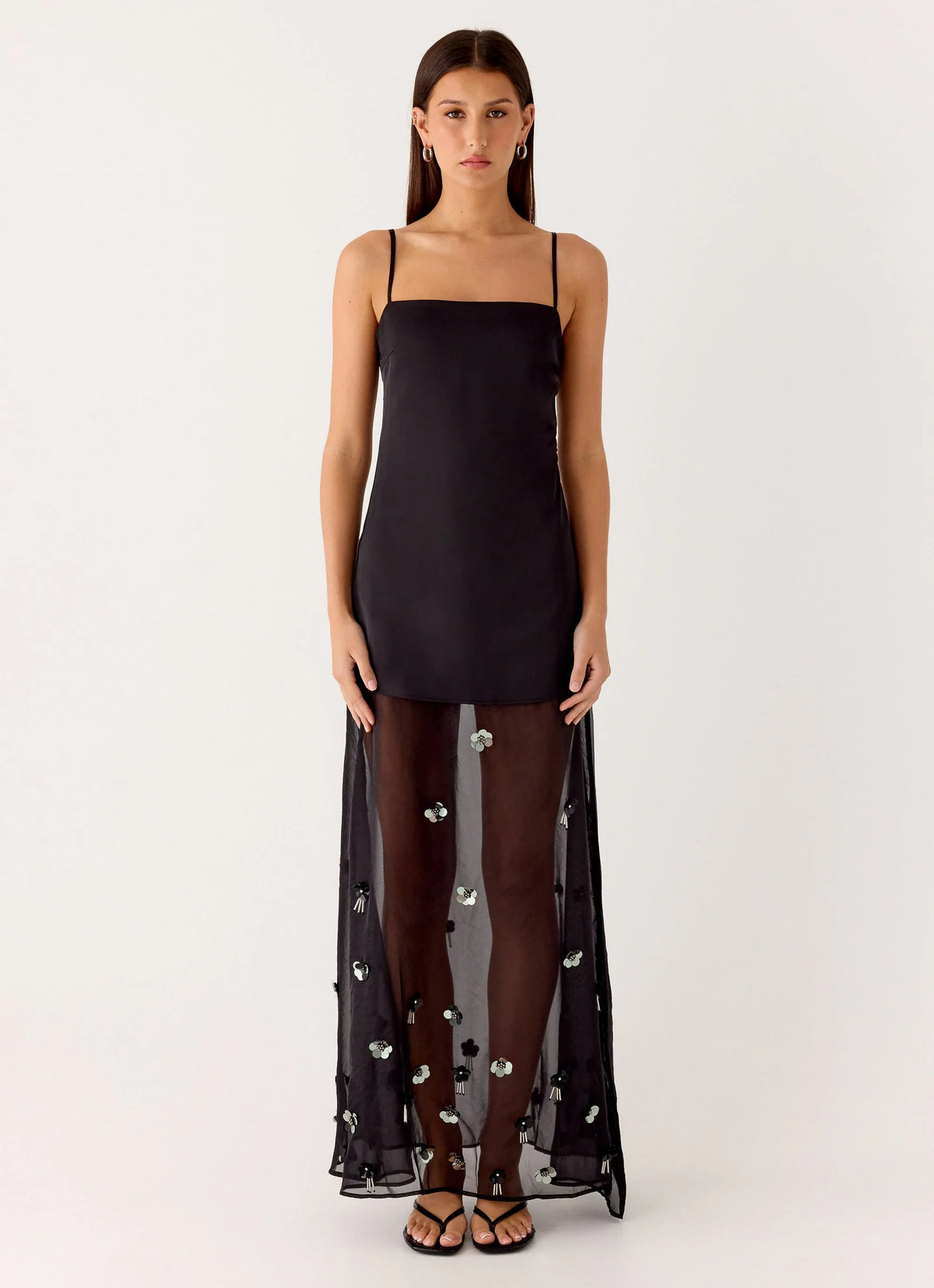Jesiah Embellished Maxi Dress - Black