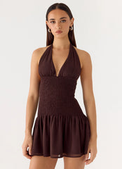 Holden Mini Dress - Chocolate