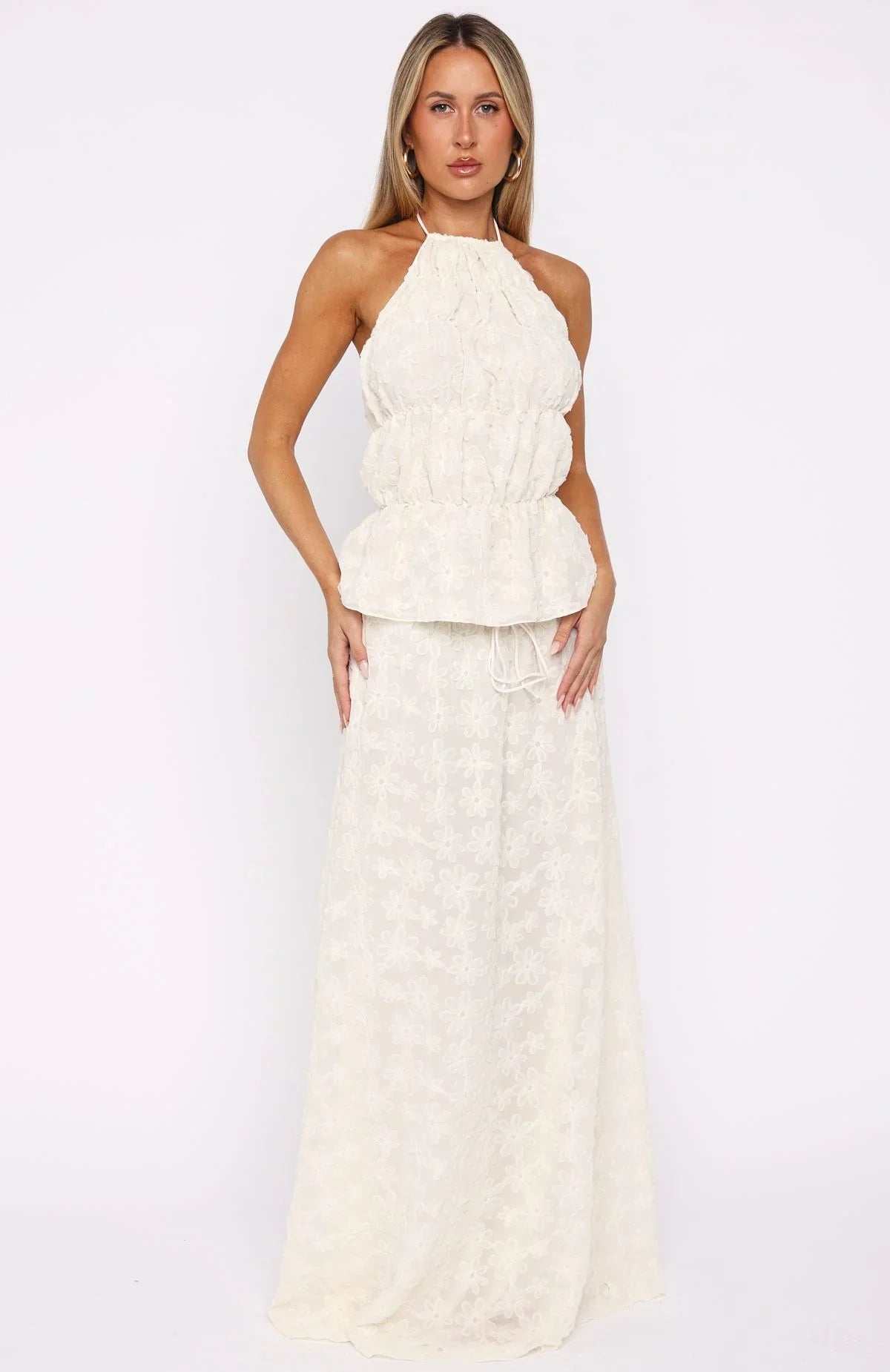 Slay Today Maxi Skirt Cream