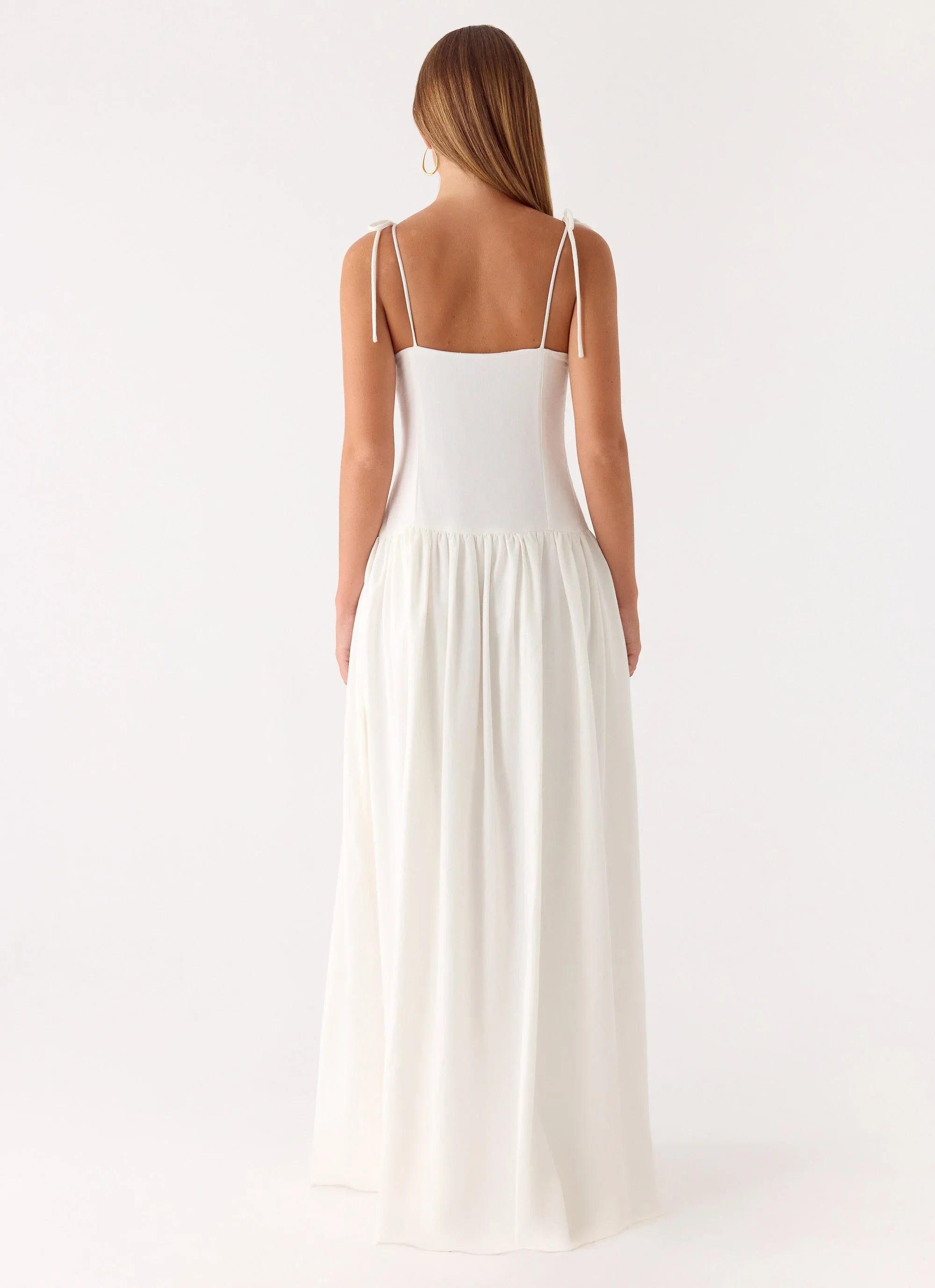 Giovanna Linen Maxi Dress - White