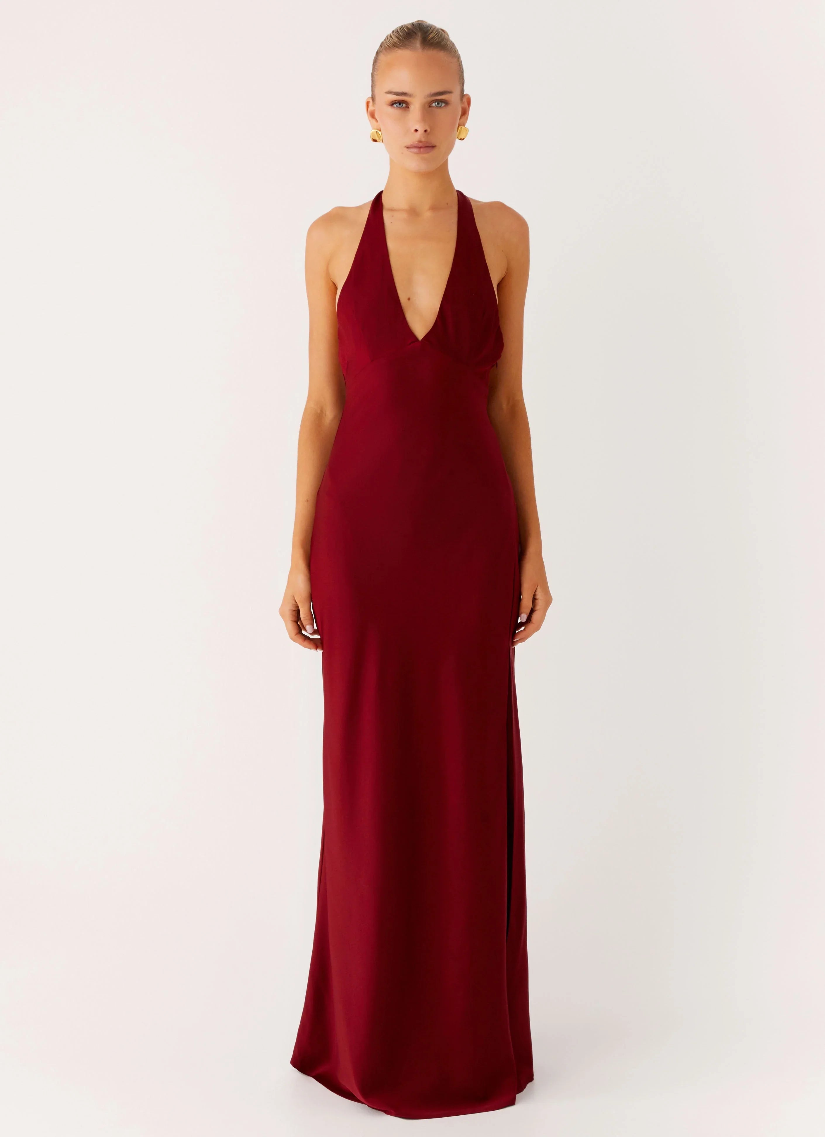 Angie Maxi Dress - Burgundy