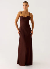 Joanie Maxi Dress - Chocolate