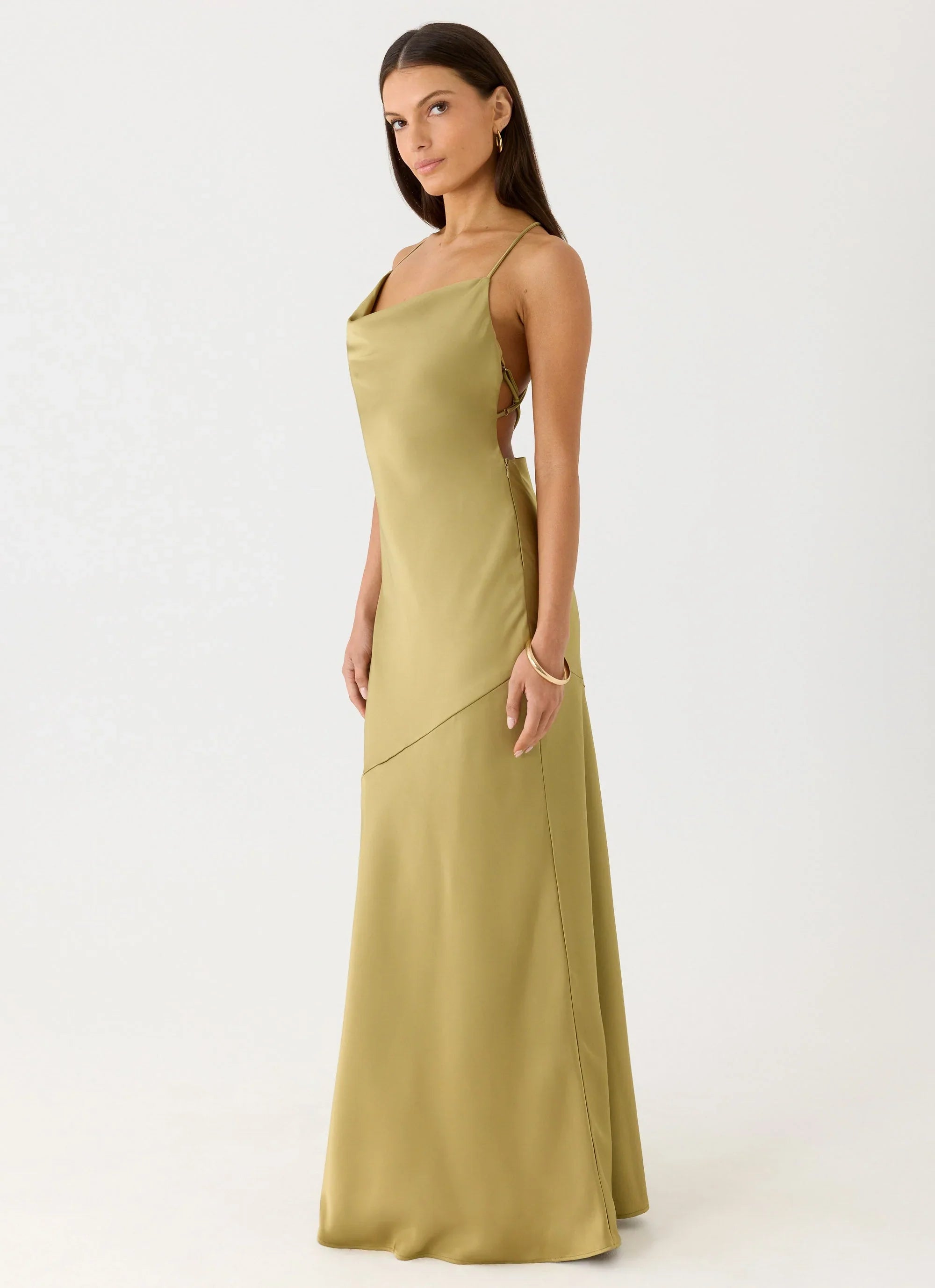 Darius Maxi Dress - Green Olive