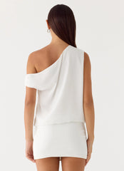 Stick Around Mini Dress - White