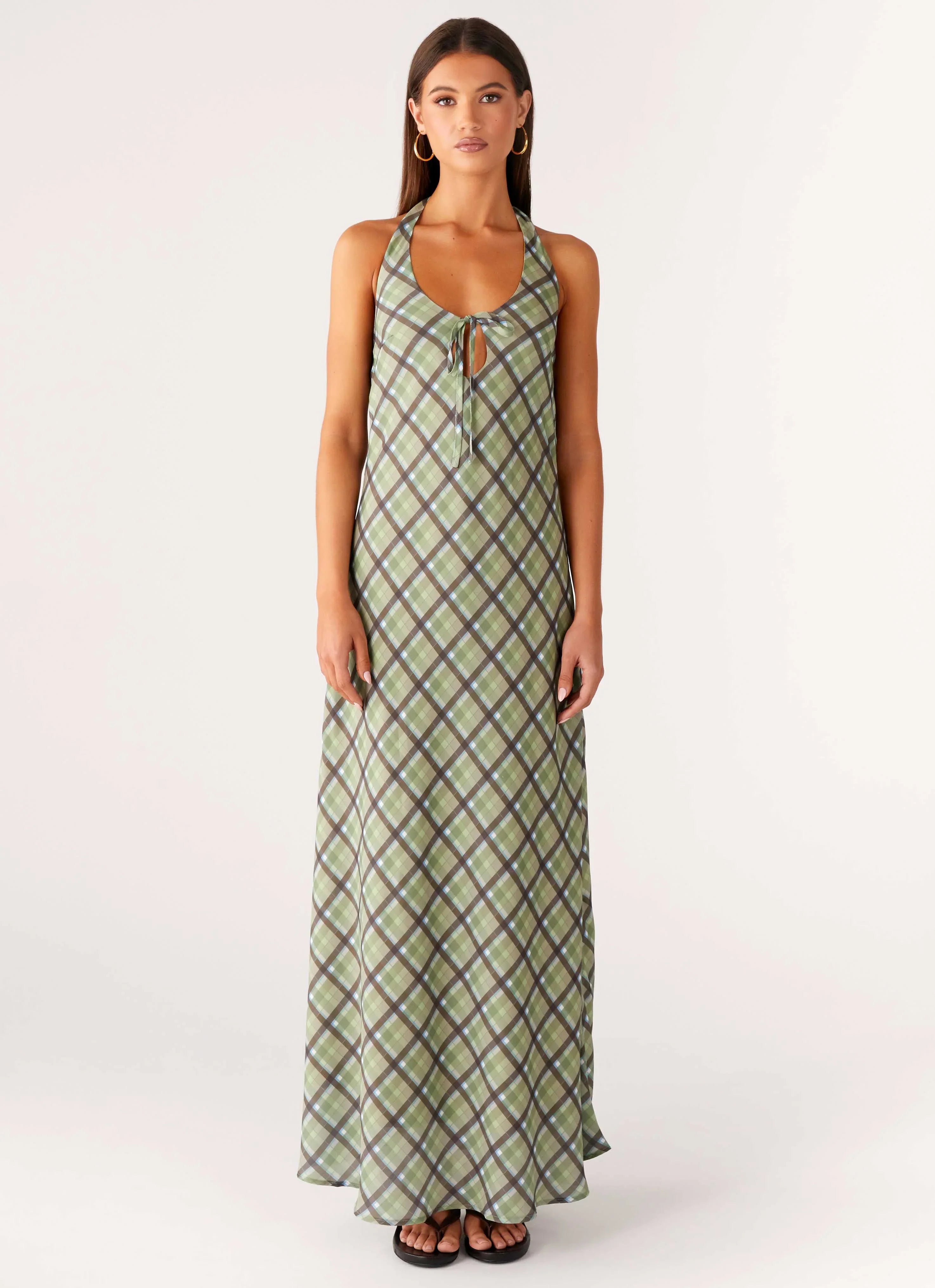 Coralie Maxi Dress - Cedar Check