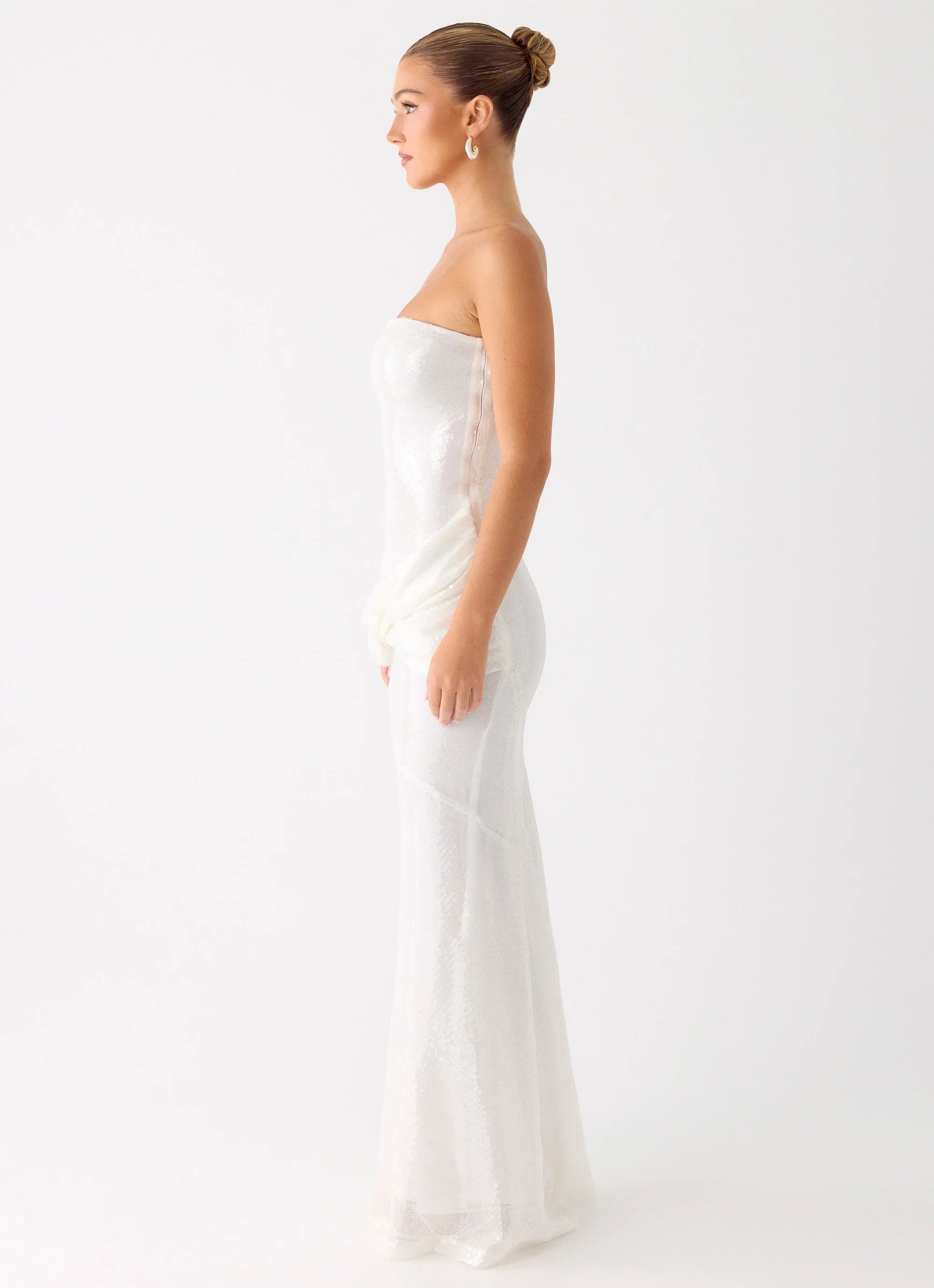 Anticipating Sequin Maxi Dress - White
