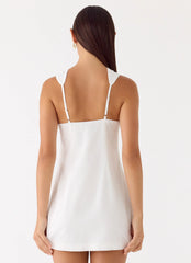 Be My Baby Mini Dress - White