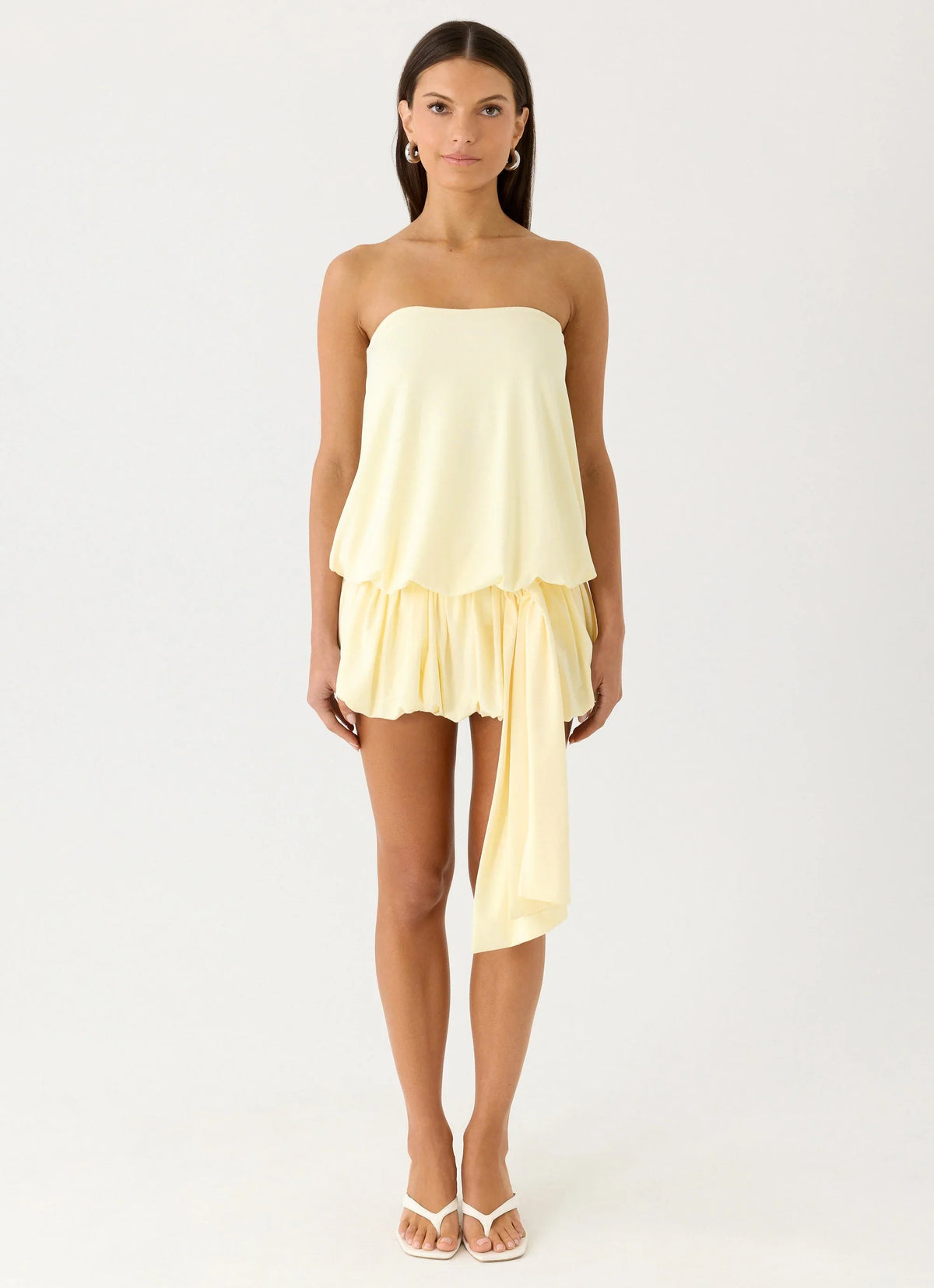 Mazie Strapless Mini Dress - Yellow