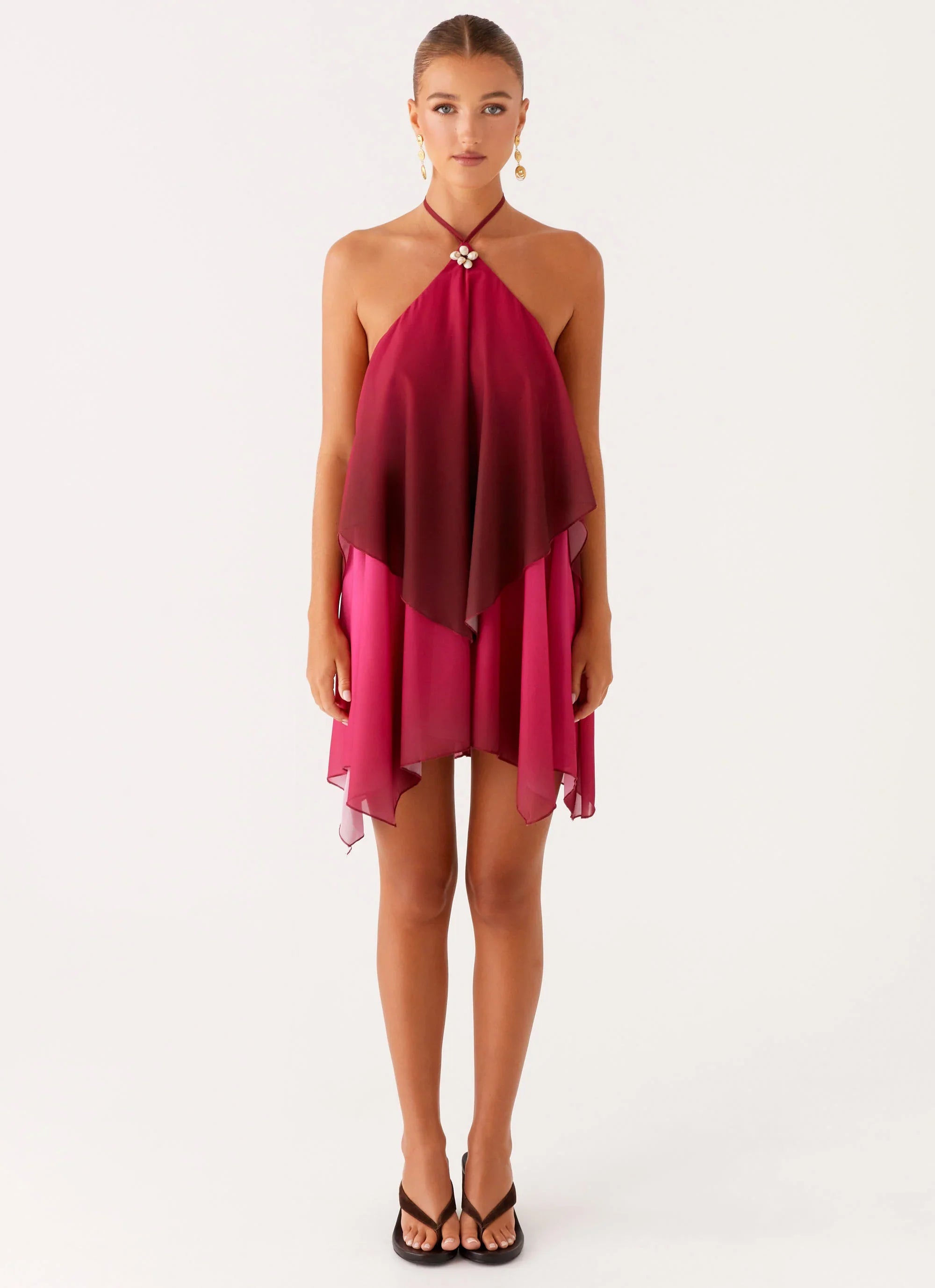 Twin Flame Mini Dress - Fuchsia Gradient