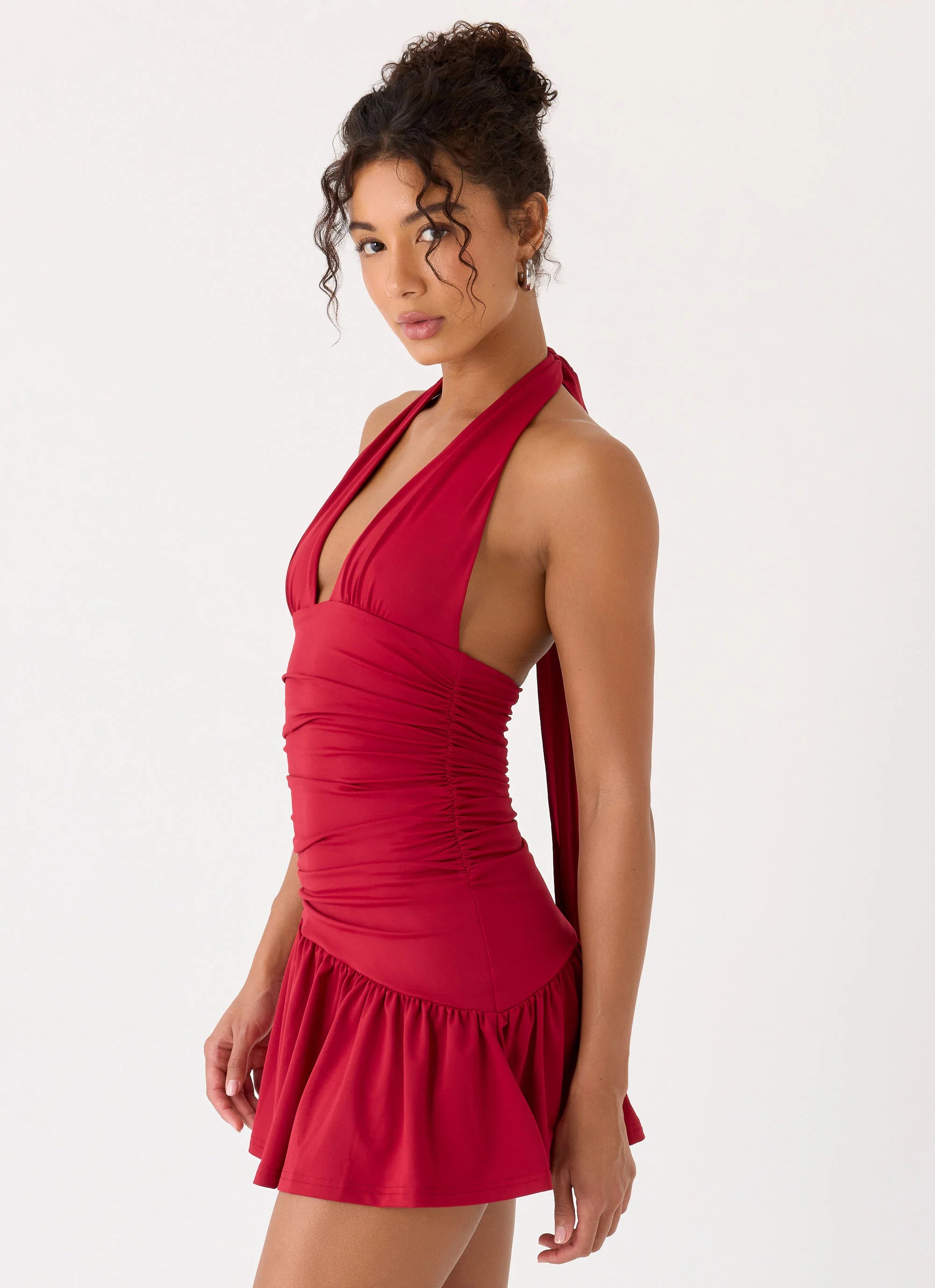 Esme Mini Dress - Red Magenta
