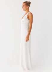 Desi Halterneck Maxi Dress - White