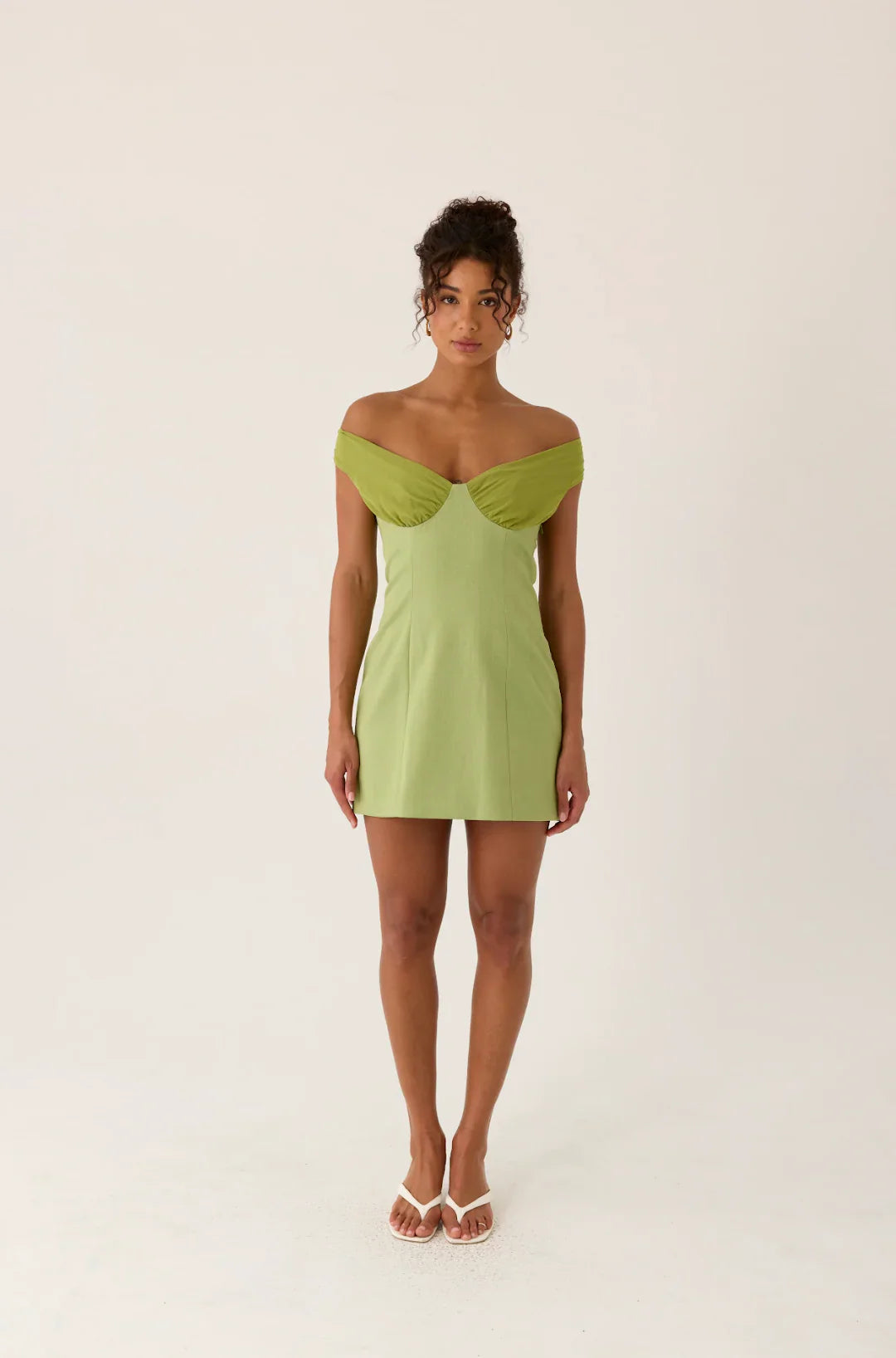 Caterina Mini Dress - Fern Green